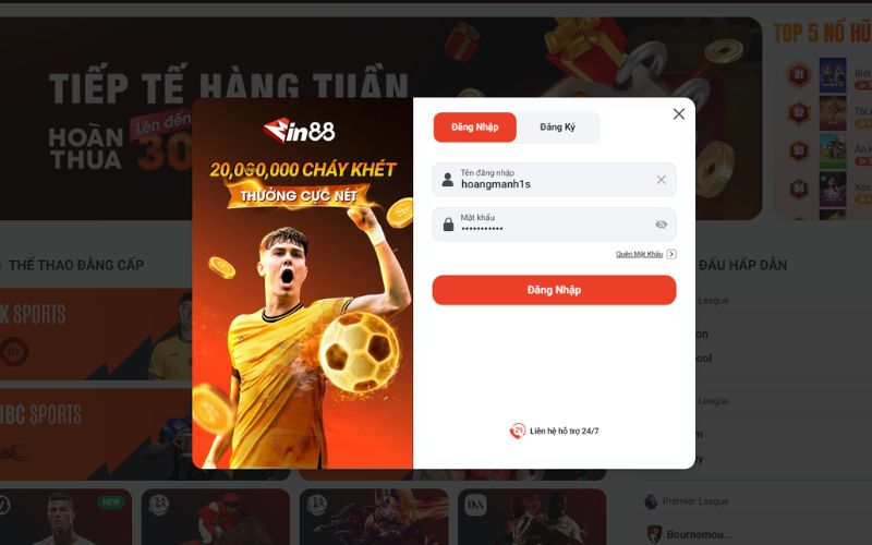 Quy trình mở tài khoản Min88 và vào hệ thống nhanh chóng