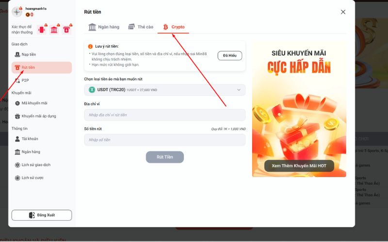 Quản lý tiền cược Min88 qua hệ thống giao dịch trực tuyến